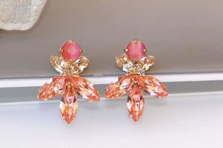 Peach Large Studs