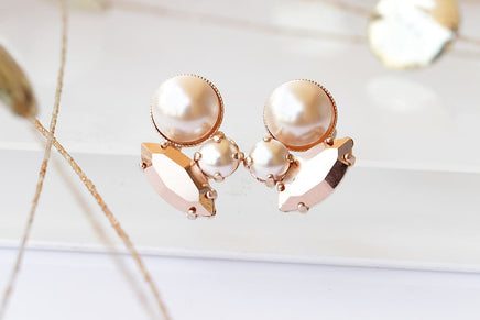 Peach Pearl Earring