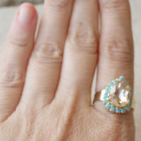 Pear Turquoise Ring