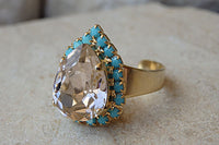 Pear Turquoise Ring