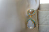Pearl Bride Earrings. Opal Chandelier Earrings