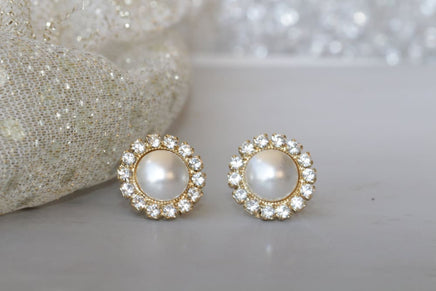 Pearl White Studs