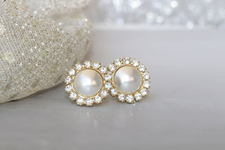 Pearl White Studs
