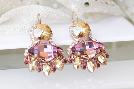 Pink Dangle Earrings