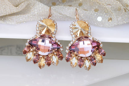 Pink Dangle Earrings