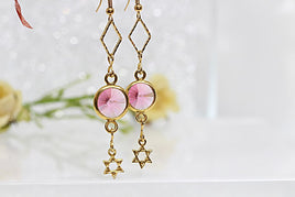 Pink Dangle Earrings