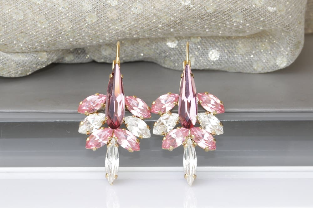 Pink Drop Earrings