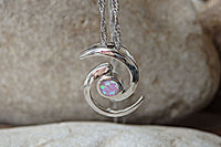 Pink Fire Opal Necklace