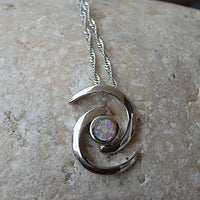 Pink Fire Opal Necklace