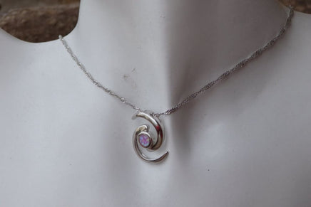 Pink Fire Opal Necklace