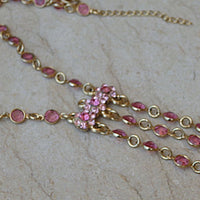 Pink Long Tassel Necklace