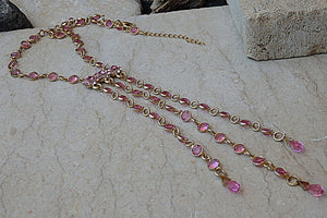 Pink Long Tassel Necklace