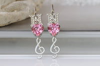 Pink Musical Earrings