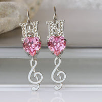 Pink Musical Earrings
