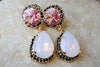 Pink Opal Chandelier Earrings