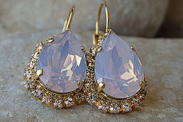 Pink Opal Earrings