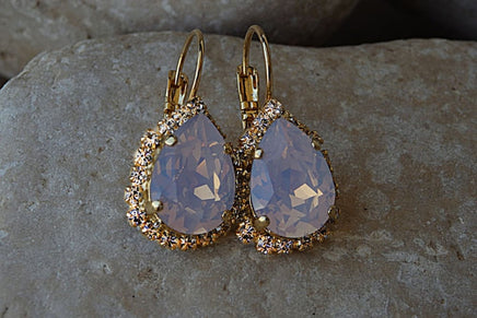 Pink Opal Earrings