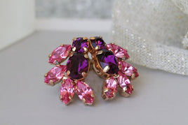 Pink Purple Earrings