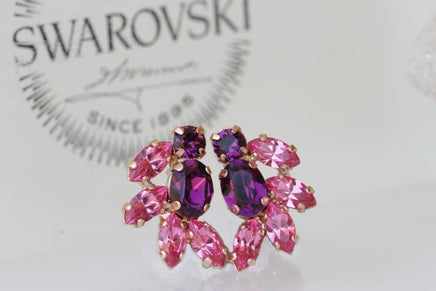 Pink Purple Earrings