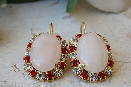 Pink Quartz Earrings