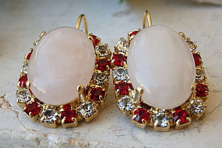 Pink Quartz Earrings