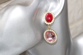 Pink Red Earrings