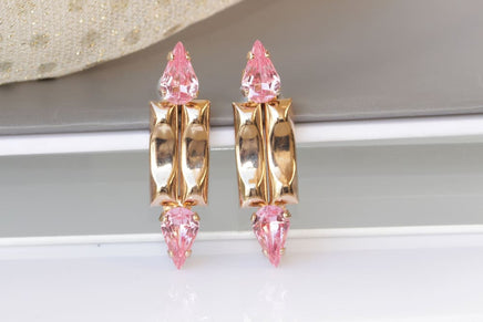 Pink Stud Earrings