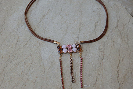 Pink Rebeka Bib Necklace