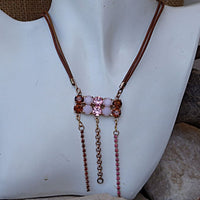 Pink Rebeka Bib Necklace