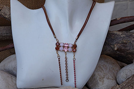 Pink Rebeka Bib Necklace