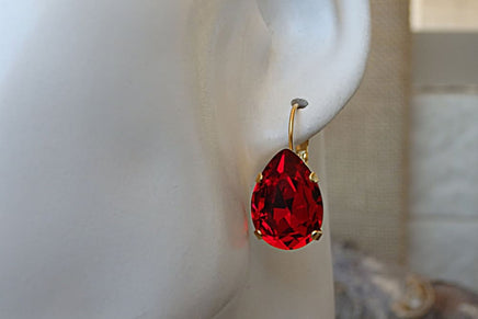 Plain Ruby Earrings