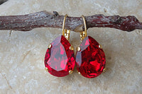 Plain Ruby Earrings