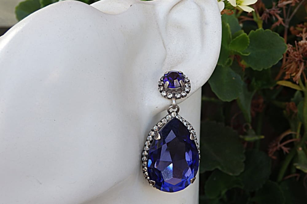 Purple Chandelier Earrings | Rebekajewelry