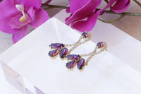 Purple Crystal Earrings