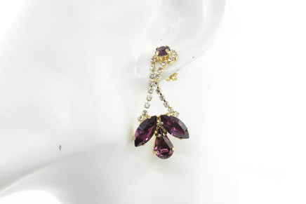 Purple Crystal Earrings