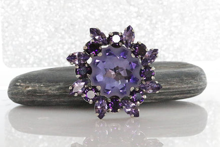 Purple Crystal Ring