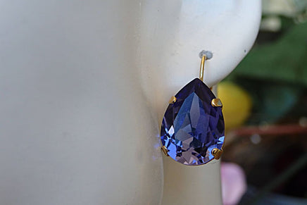 Purple Drop Earrings