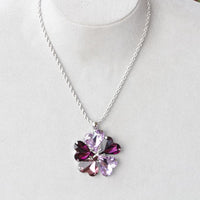 Purple Multiheart Necklace