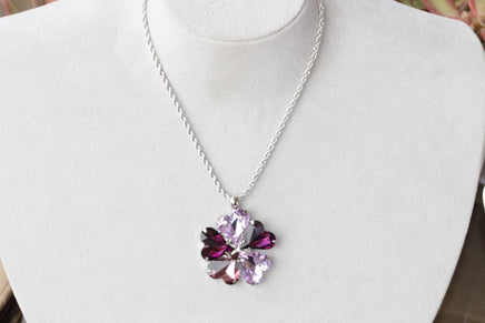 Purple Multiheart Necklace