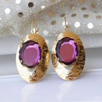Purple Oriental Earrings