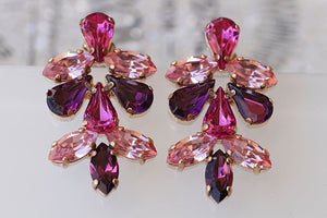 Purple Pink Earrings