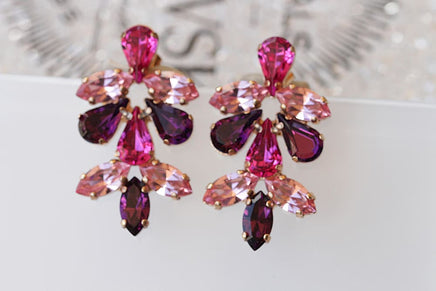 Purple Pink Earrings