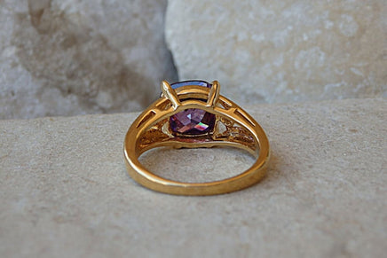 Purple Solitaire Ring