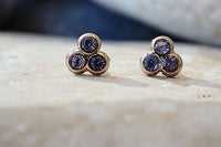 Purple Rebeka Stud Earrings