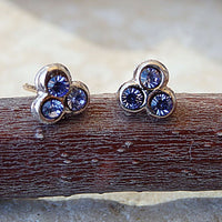 Purple Rebeka Stud Earrings