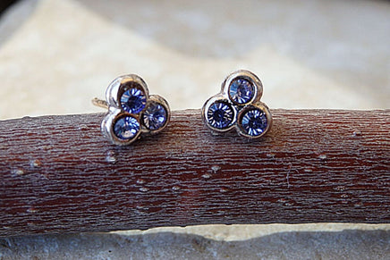 Purple Rebeka Stud Earrings