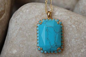Rectangle Turquoise Necklace