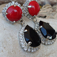 Red And Black Earrings