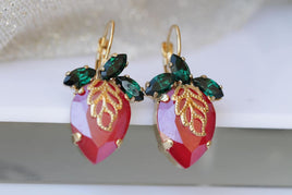 Red Coral Earrings