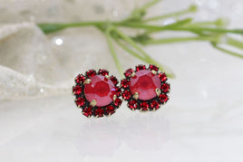 Red Coral Earrings